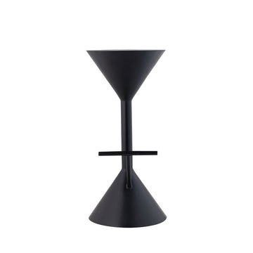 Chronos 29.75" Modern Industrial Iron Hourglass Backless Bar Stool with Foot Rest - JONATHAN Y